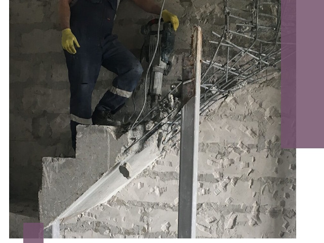 Демонтаж металлических и бетонных лестниц в Пыти-Яхах