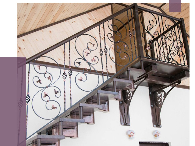 Кованые лестницы в Пыти-Яхах от 79349 руб. под ключ