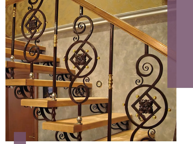 Изготовление кованых лестниц под ключ в Пыти-Яхах