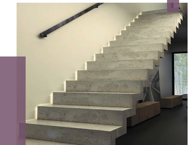 Облицовка бетонных лестниц в Пыти-Яхах от 4578 руб/м2 
