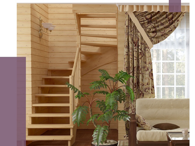 Лестницы для дачи в Пыти-Яхах от 75535 руб.  | ПРОЛЁТ-Пть