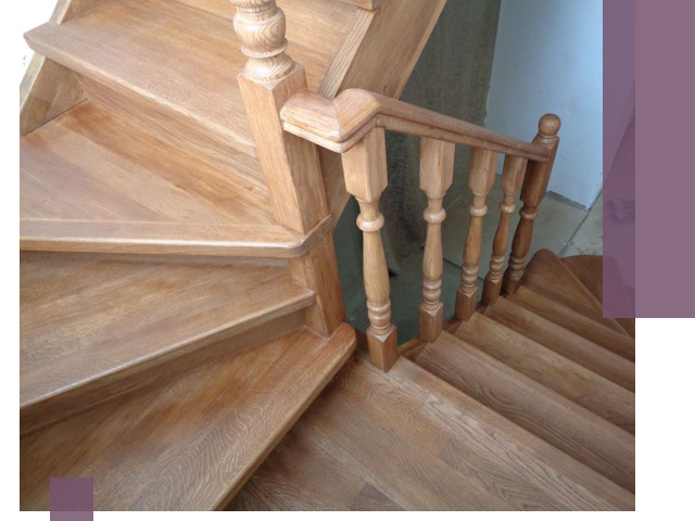 Дубовые лестницы под ключ в Пыти-Яхах: изготовление и монтаж