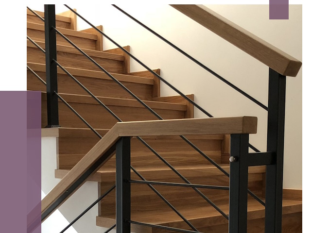 Обшивка металлической лестницы деревом в Пыти-Яхах от 4324 руб.