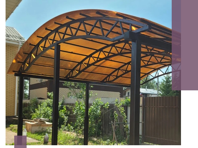 Изготовление навесов под ключ в Пыти-Яхах из качественных материалов