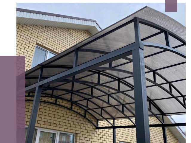 Монтаж козырьков в Пыти-Яхах от 11445 руб. | ПРОЛЁТ-Пть