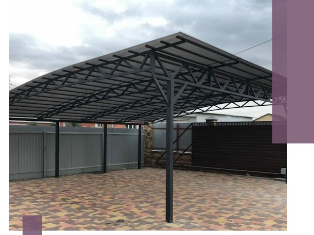 Недорогие навесы под ключ в Пыти-Яхах — изготовление и монтаж