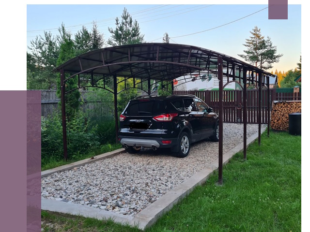 Навесы для автомобиля в Пыти-Яхах от 13072 руб.  | ПРОЛЁТ-Пть