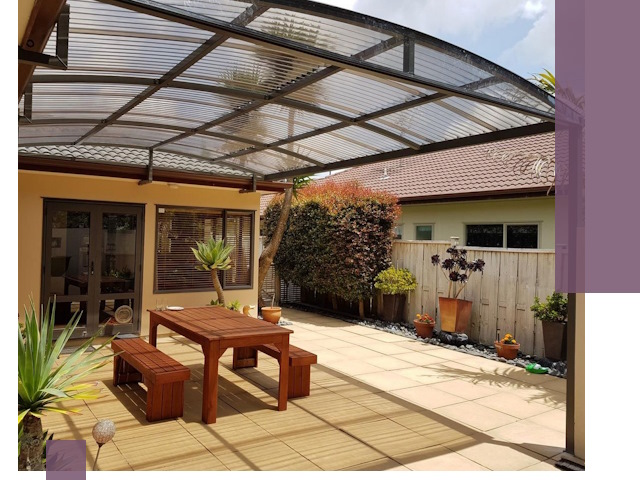 Навесы во двор под ключ в Пыти-Яхах — изготовление и монтаж