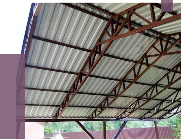 Навесы из профнастила в Пыти-Яхах от 7325 руб. | ПРОЛЁТ-Пть