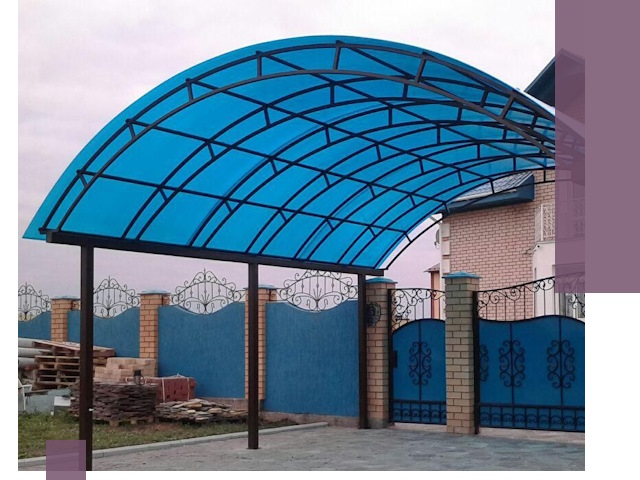 Арочные навесы под ключ в Пыти-Яхах — изготовление и монтаж
