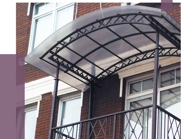 Козырьки над балконом в Пыти-Яхах от 8596 руб.  | ПРОЛЁТ-Пть