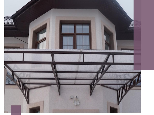 Козырьки из поликарбоната под ключ в Пыти-Яхах