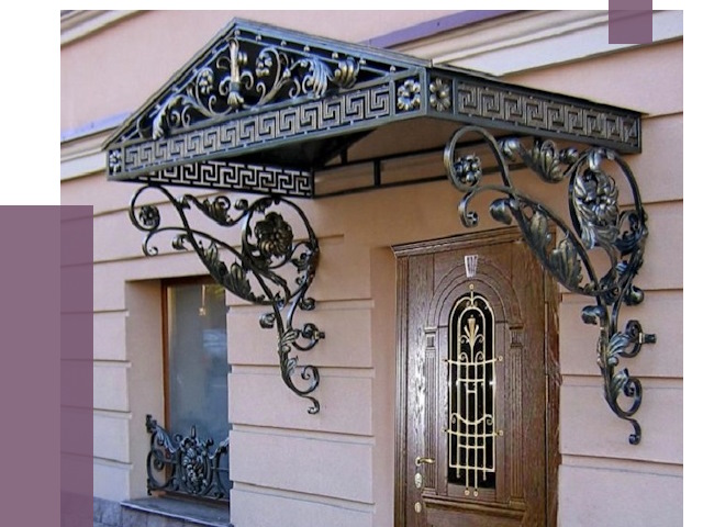 Кованые козырьки в Пыти-Яхах под ключ от 12665 руб. — ПРОЛЁТ
