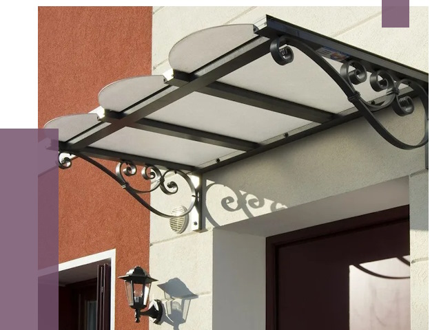 Односкатные козырьки в Пыти-Яхах от 8342 руб.  | ПРОЛЁТ-Пть