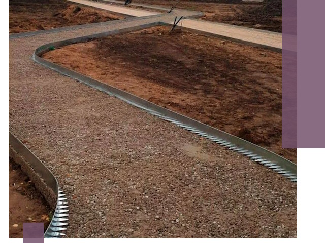 Металлические бордюры под ключ в Пыти-Яхах — изготовление и монтаж