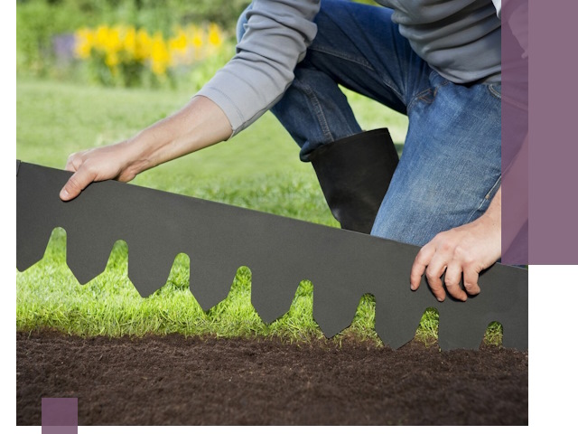 Металлические бордюры для газона в Пыти-Яхах — изготовление и монтаж